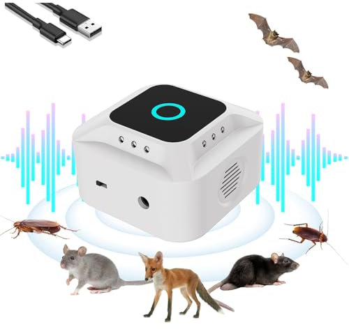 LOFFU Ultrasonic Mouse Repellent - Rodent Repellent - Silent Mode -Wide Frequency Range Pest Control Device-Effective against Mice and Rats -Non Toxic and Radiation Free