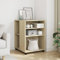 Xichuzi Beistelltisch mit Rollen Sonoma-Eiche 55x60x78 cm Holzwerkstoff, Sofatisch, Druckertisch, Laptop Tisch, Couchtisch, Sofa Tisch, Kaffetisch - 853157