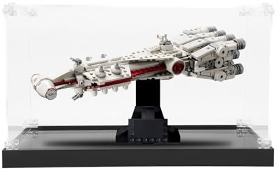 ICUANUTY Acrylic Display Case for Lego Tantive IV 75376, Dust-Proof Storage and Organisation, Display Case for Lego Model, Size: 38 x 20 x 20 cm (Display Case Only)