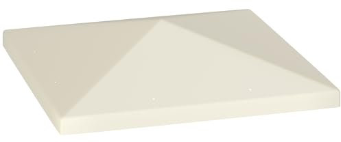 Outsunny Tetto di Ricambio per Gazebo 3x3 m da Giardino, Telo Copertura per Gazebo Resistente all'Acqua in Tessuto Oxford 600D 370g/㎡ Anti-UV 30+ con 8 Fori di Drenaggio, Bianco Crema