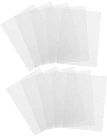 Housoutil 10 Stück Wärmeschrumpfmaterial Film Herstellung Hitze dünn farbig Größe Kindergarten-DIY-Versorgung Schrumpfmaterial selber Machen Bastelbedarf DIY-Material Schrumpffolie bops Weiß