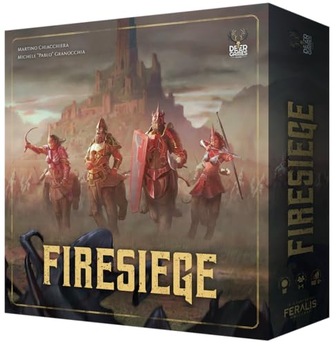 Deer Games Studio - Firesiege - Gioco da Tavolo Cooperativo Tower Defense | 1–4 Giocatori | 60–90 min | Età 14+ | Indipendente dalla lingua | Regolamento Italiano/Inglese