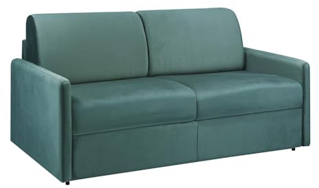 Vente-unique - Schlafsofa 3 Calife - Samt - smaragdgrün