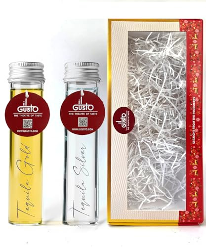 IL GUSTO Reposado & Blanco Tequila Gift Set 2x50ml Agave Spirits | Premium agave flavours with smooth character, perfect for margaritas, sipping, celebrations and cocktail enthusiasts.