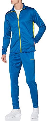 Uhlsport Kinder Essential Classic Trainingsanzug, Azurblau/limonengelb, 116 EU