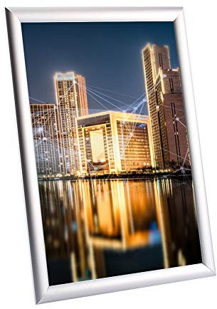 Lot de 5 cadres à clipser pour affiches, cadres muraux, silver, a3