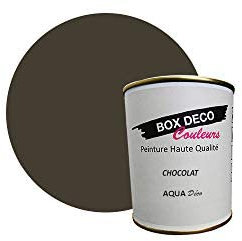BOX DECO COULEURS Peinture murale acrylique aspect velours Aqua Déco - 750ml, Marron Chocolat