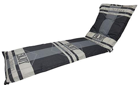 Madison 8 cm Luxus Rollliegenauflage F 331, Outdoor Grey, 200 x 60 x 8 cm, Made IN Europe