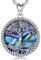 AEONSLOVE Tree of Life Necklace for Women Sterling Silver Tree Pendant Necklace Abalone Shell Jewelry Gift for Mother Wife