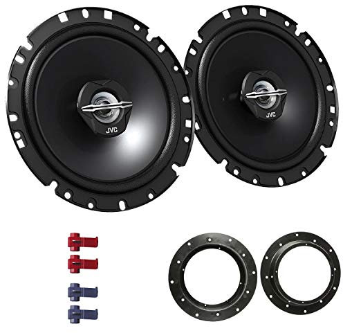 JVC CS-J1720X Lautsprecher mit Einbauset passend für VW Volkswagen T5 Transporter 2003-2015 Türen vorne 600 W 170mm 2 Wege Koax