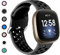 Dirrelo Kompatibel mit Fitbit Versa 4 Armband/Fitbit Versa 3 Armband/Fitbit Sense Armband/Fitbit Sense 2 Armband Damen Herren, Sport Silikon Atmungsaktiv Ersatzarmband Uhrenarmband, S Kohle/Schwarz