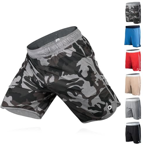 Gold BJJ Pacific Short - No-Gi Jiu Jitsu Kampfshorts, Camouflage, L