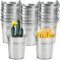 TOPZEA 20 Stück verzinkte Eimer, 11x 12 cm Metalleimer mit Griff, kleine Eimer, Blecheimer für Partygeschenke, Bauernhaus-Blumeneimer, Gartenpflanzgefäße, dekorative Tischdekoration, Partyzubehör