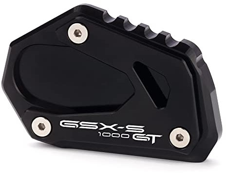 Modeer Für GSX-S 1000GT 2022 2023 2024 2025 Motorrad CNC Unterstützung Verlängerungsplatte Ständer Seitenständer Pad gsxs 1000 gt gsxs1000gt Zubehör (Schwarz)