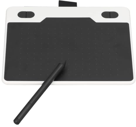 Grafiktablett, 5080LPI Großes Zeichentablett mit 4 Anpassbaren Tasten, Passiver Eingabestift mit 8192 Druckstufen, Grafiktablett für Vista OS X Android(Weiß)