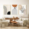 3er Design Poster Set Wandbilder, Abstrakt Strichzeichnung Pflanze Blumen Leinwand Bilder, Leinwand Kunstposter Wanddeko für Wohnzimmer Schlafzimmer (50x70cm)