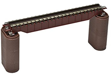 TOMYTEC 3255 N Gauge Upper Girder Bridge S140 (F), Red (Brick Piers, 2 Pieces) Model Railway Supplies