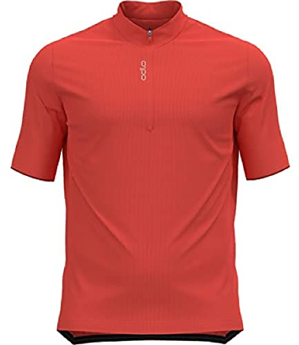 Odlo Herren Radtrikot halber Reißverschluss Essentials, Firelight, L