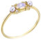 AMDXD 18K Gelbgold 750 Ring für Damen, Dünn Trauringe mit Opal Blau Oval, Au750 Gold Eheringe Partnerringe Echt Goldschmuck, Gold, Gr.65