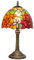 wecrejoni Tiffany-Lampe, Buntglas-Tischlampe, 20,3 x 20,3 x 35,6 cm, Schreibtisch-Leselampe, Dekoration neben Schlafzimmer, Wohnzimmer, Zuhause (Rote Rose)
