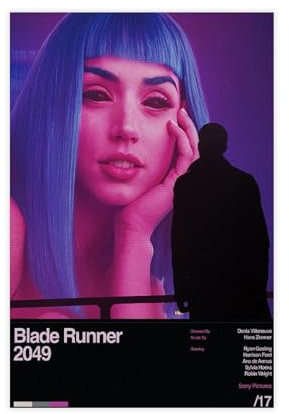 MAHWER Blade Runner 2049 Poster, Leinwand, Poster, Wandkunst, Dekor, Bild, Gemälde für Wohnzimmer, Schlafzimmer, Dekoration, ungerahmt, 30 x 45 cm