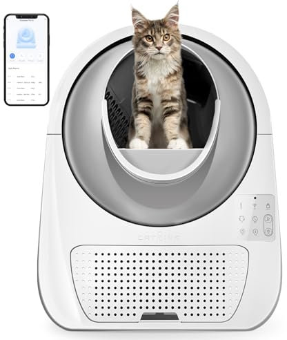CATLINK Self Cleaning Automatic Litter Box for Cats - Hands-Free Cleanup with App Control, Double Odor Removal - Extra Large Size for 3.3~22lbs Cats - Smart Robot Cat Litter Box (Upgrade)