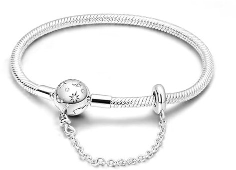 LIGHTDOG Bracelet en Argent 925 Serpent pour Charms Pandora et Bijoux Européens Bracelets en Argent Sterling Cadeaux pour Les Personnes Aimées