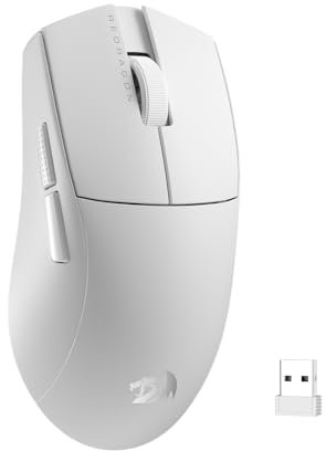 Redragon M916 Wireless Gaming Mouse, 49G Ultra-Light 8K DPI 2.4G Wireless Gaming Mouse w/Ergonomic Natural Grip Build, Full Programmable Buttons, Software Supports DIY Keybinds & DPI