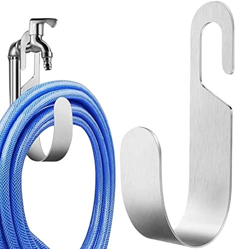 Schlauchaufhänger Haken, Gartenschlauch Halterung, Schlauchhaken Aufhängung Gartenschlauchhalter | Wand-Schlauchhalter Aus Edelstahl, Hängender Wasserschlauchhalter Für Den Außenbereich, Garten, Hof