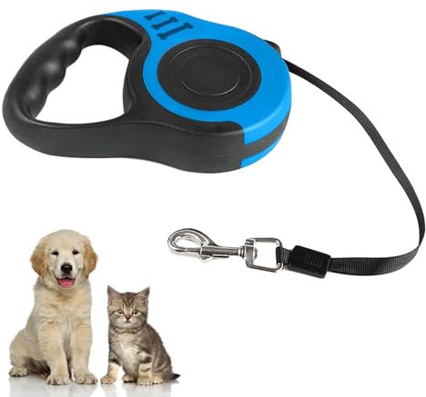 Hundeleine, 3 Meter kleine Hundeleine, Haustier Leine, Pet Cat Leash, Verschlussschnalle Kann Gedreht Werden, für das Training im Freien und Spaziergänge, Blaue