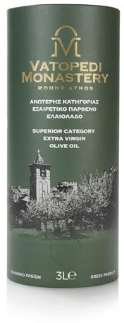 Olio Extra Vergine di Oliva di Categoria Superiore del Monastero di Vatopedi, Monte Athos - 3L