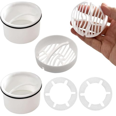 Haarsieb Dusche 2 PCS Haarsieb Dusche Groß Dusche Haarfänger Abflusssieb Dusche Haarfänger Dusche Sieb Dusche Abfluss Haare Kompatibel mit Ablaufgarnitur 6960 6963 6961 6962 Haarsieb-Dusche