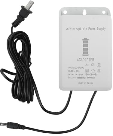 12V-2A Uninterruptible Power Supply Mini UPS Battery Backup Interface with 6000mAh Capacity for Outdoor Cameras and Security