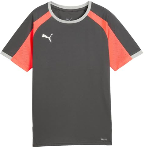 PUMA Jungen Individualligajersey Jr Hemd, Shadow Gray-puma White-Glowing Red, 176 EU