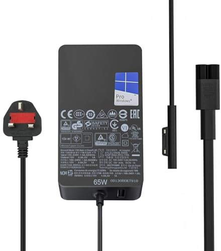 65W Surface Pro Charger Replacement Fit for Microsoft Surface Pro 3/4/5/6/7/8/9/X, Power Supply AC Adapter for surface laptop 5 4 3 2 1 surface Go 1 2 3, Surface Book 1 2 3 Power Supply Cord