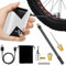 Bomba Bicicleta Mini Inflador Bicicletas Electrico, 150 PSI, Hinchador Electrico Bicicleta Portatil, Bomba Electrica Bicicleta, Mini Bomba de Aire Bici Electrica, para Válvula Schrader y Presta