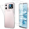JDXHFF Cover Compatibile con Cubot A20 (6.75) e 2 Pezzi Pellicola Protettiva in Vetro Temperato - Trasparente Morbido Silicone Custodia Protettivo TPU Protezione Case Clear