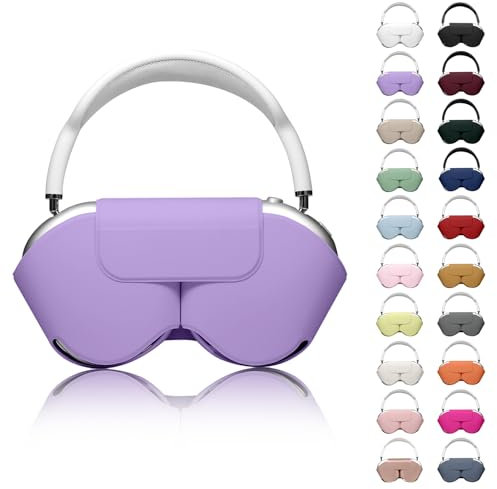 Youtec for Apple Airpods Max Case,Headphones Protective Case for AirPod Max Supports Sleep Mode, Anti-Scratch and Anti-Dust,Airpod Pro Max by PU Leather,Purple 2