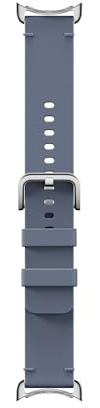 Cinturino in pelle lavorata per Google Pixel Watch - Compatibile solo con Pixel Watch 3 e 4 da 45 mm - Grigio argento, Small (Made by Google)