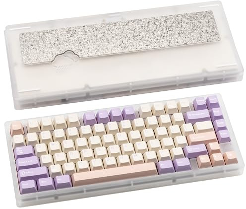 CutiePcs WOBKEY Rainy 75 Aluminium HMX/JWK Switches Mechanische Tastatur mit Überragender Akustik, Kabelgebunden, BT, 2.4G Drahtlose Konnektivität(Pro Lila (Acryl Limited)