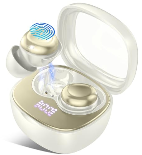 Doubc Schlafkopfhörer Bluetooth 5.4 Kopfhörer, in Ear Kopfhörer Kabellos mit 35 Stunden Akkulaufzeit, Weiche Ohrhörer Schlafen Sleepbuds, Sanfter Klang Bequem Tragen ohne Druckgefühl, Beige