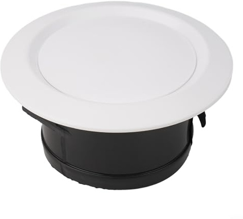 Griglia di ventilazione per interni, diffusore rotondo in ABS, cappa di scarico a soffitto per aria condizionata centrale riduzione del rumore (125 mm)