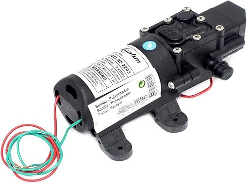 Bomba de agua 12V solar para caravana y camper, bomba eléctrica 22W bajo consumo, 2,9 L/min y 0,45 MPA, bomba para fregadero, ducha, barco y pulverizador de jardín
