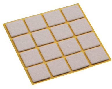 Metafranc Filz-Gleiter TopSoft 20 x 20 mm - selbstklebend - beige - 16 Stück - Effektiver Schutz Ihrer Möbel & Stühle / Möbelgleiter-Set für empfindliche Böden / Stuhlgleiter / Bodengleiter / 644806