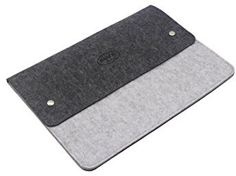 RAIKOU Filz Laptop Sleeve 13 13,3 Zoll für Apple iPad MacBook Air/Pro Retina Laptoptasche Hülle Laptophülle Notebook Tasche Ultrabook von Acer Lenovo HP Dell UVM.(Anthrazit/Grau)