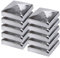 10x capuchons de poteau pyramide acier inoxydable 91 x 91 mm