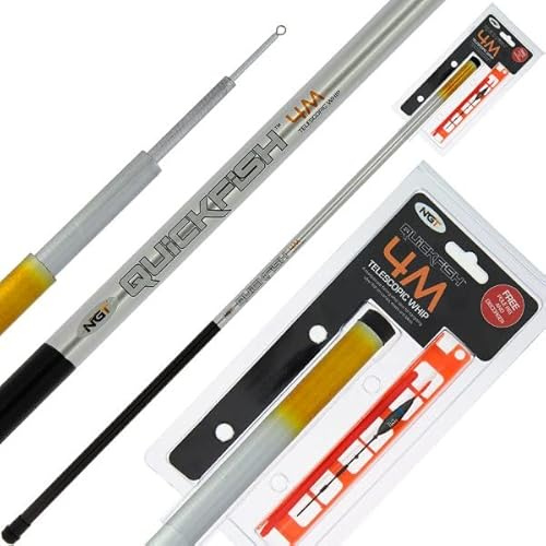 NGT Quick Fish Combo Whip with Rig and Disgorger - Green, 4 m