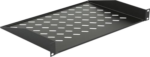 Lanview 1U 19 D=300mm RACK MOUNT SHELF BLACK, RAS203BL (SHELF BLACK)