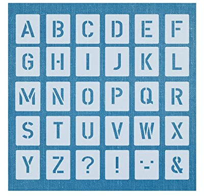 Schablone Buchstaben groß 4cm | 1 Satz Alphabet A-Z - 26 + 4 Sonderzeichen. | Set Nr.004