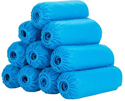 Jingyun Cubiertas de Zapatos Desechables de Tela no Tejida de 100 Cuentas Cubiertas de Zapatos Interiores-Azul